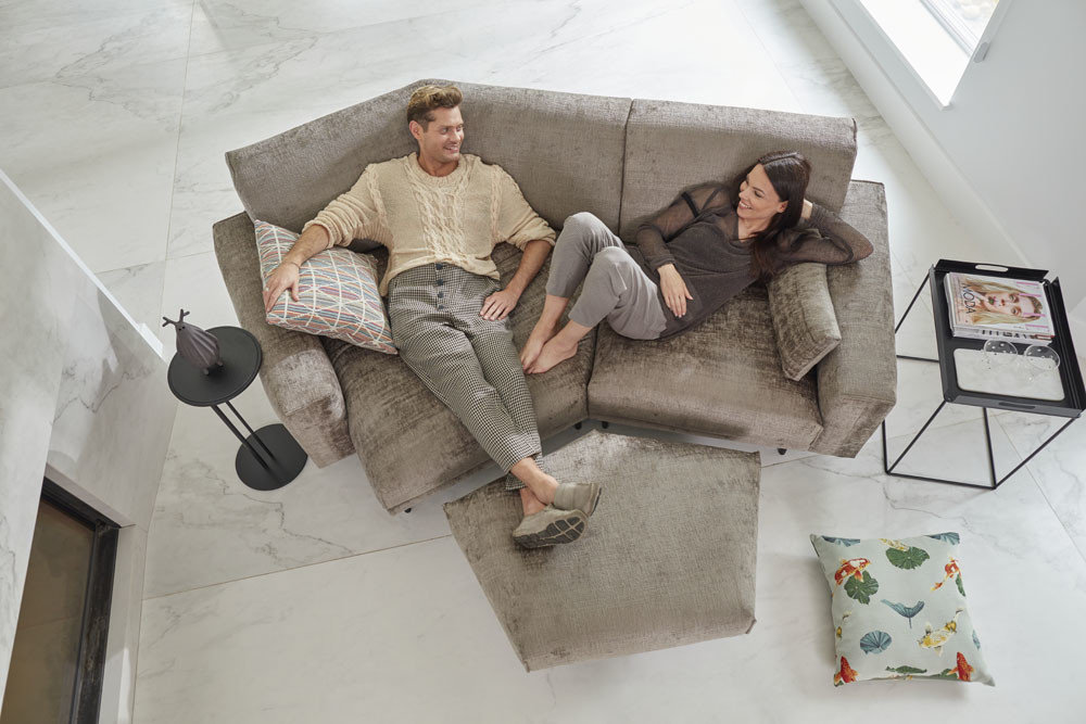 Aston - living room furniture - modular sectional with ottoman