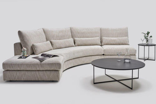 Columbus - living room furniture - modular sectional with ottoman, induction charger (optional)