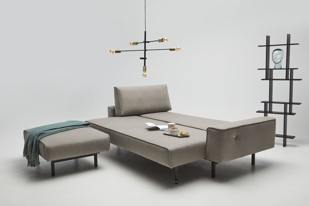 Oslo - living room furniture - modern sofa with sleeping function, ottoman and optional usb charger